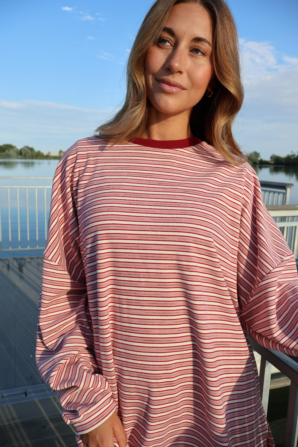 Cameron Fleece Stripe Pullover