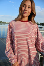 Cameron Fleece Stripe Pullover