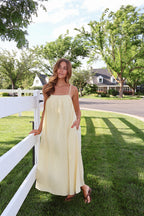 Jennie Pinstripe Maxi in Butter