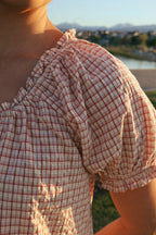 Bonnie Seersucker Plaid Blouse