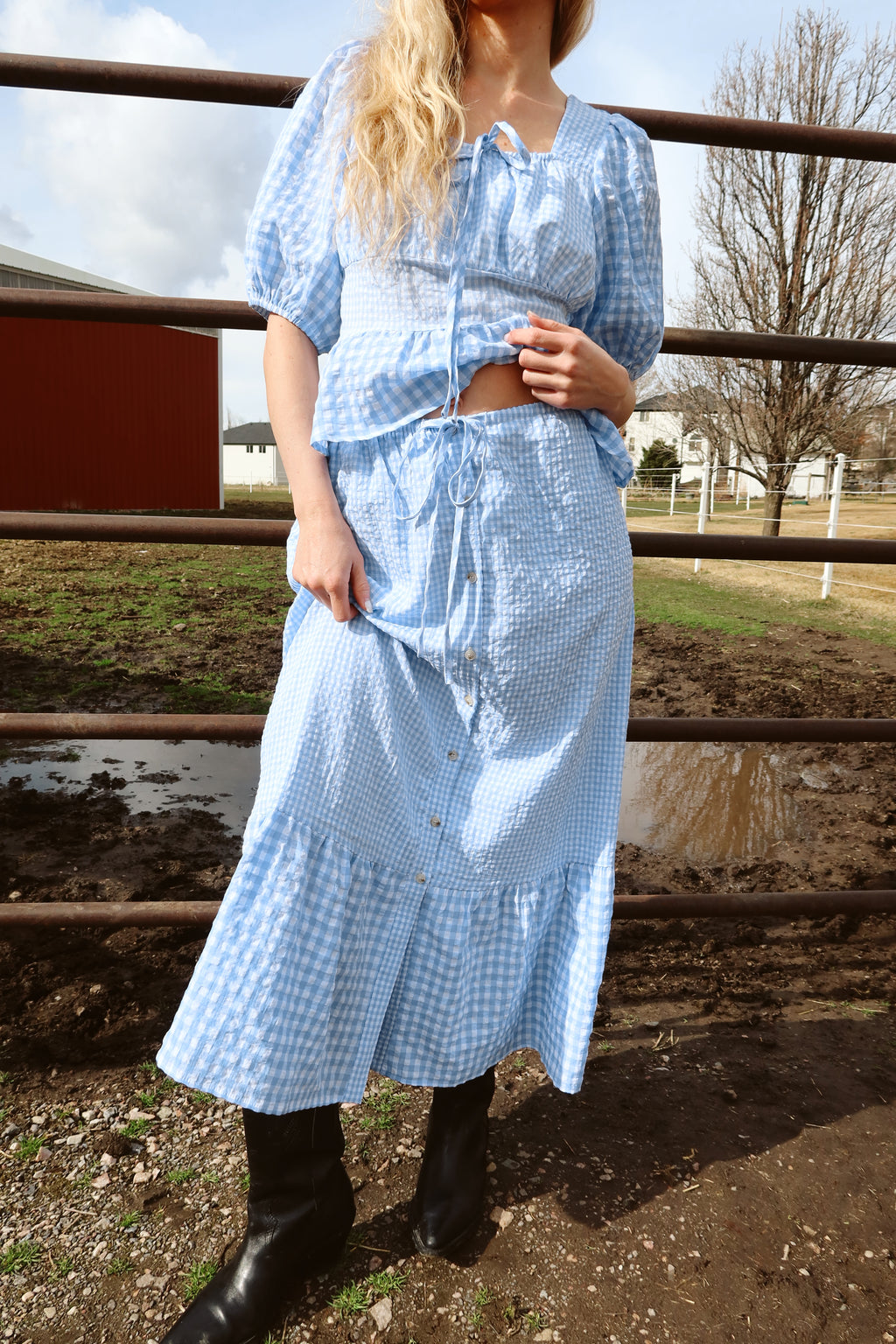 Bluebell Gingham Skirt