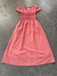 FINAL SALE - FLAWED Coral Pinstripe Sample Dress - Small