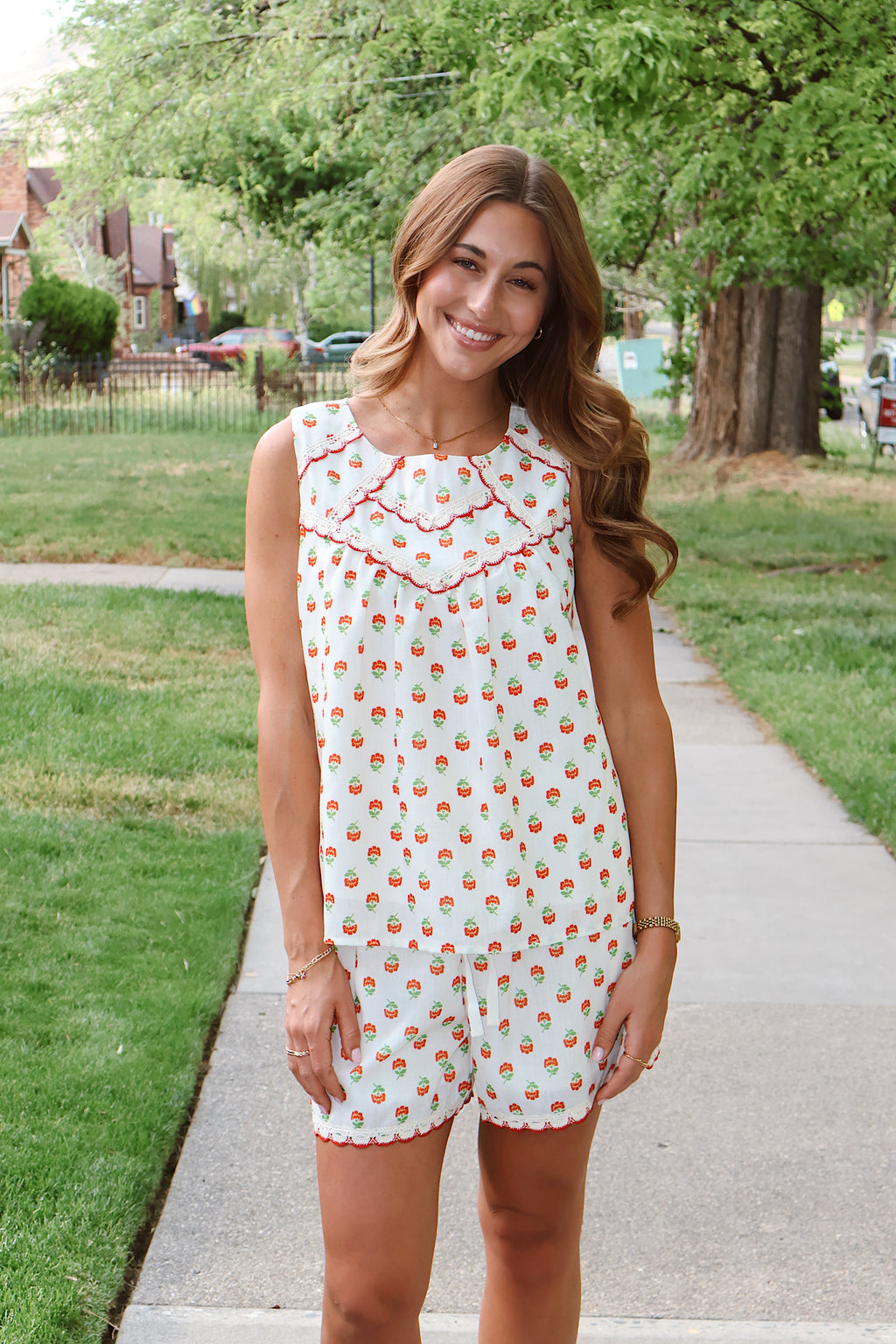 Flora Scalloped Tank