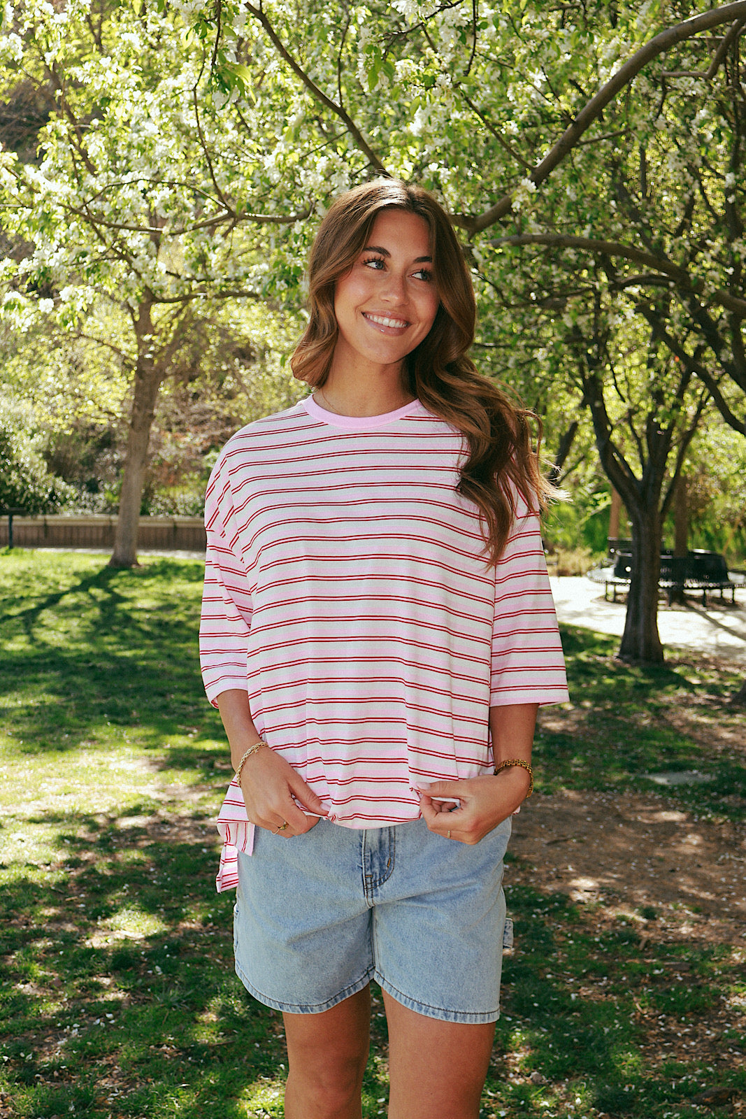 Sweet Tart Oversized Pink Tee Main image