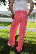 Saltwater Gingham Ruffle Pants