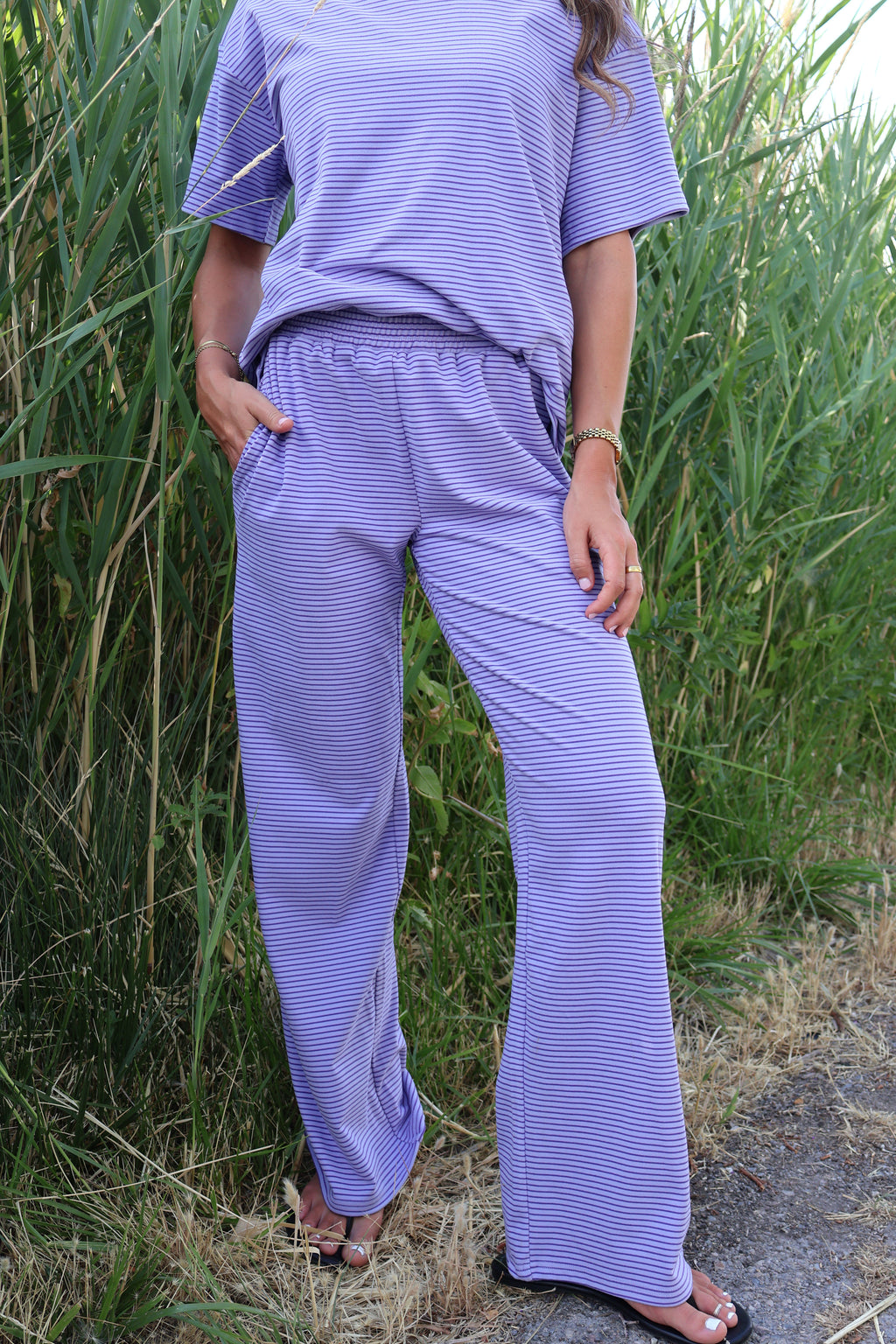 Porter Fleece Stripe Pants