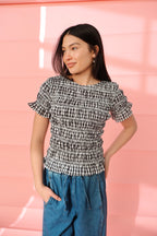 Ruby Smocked Top in Black