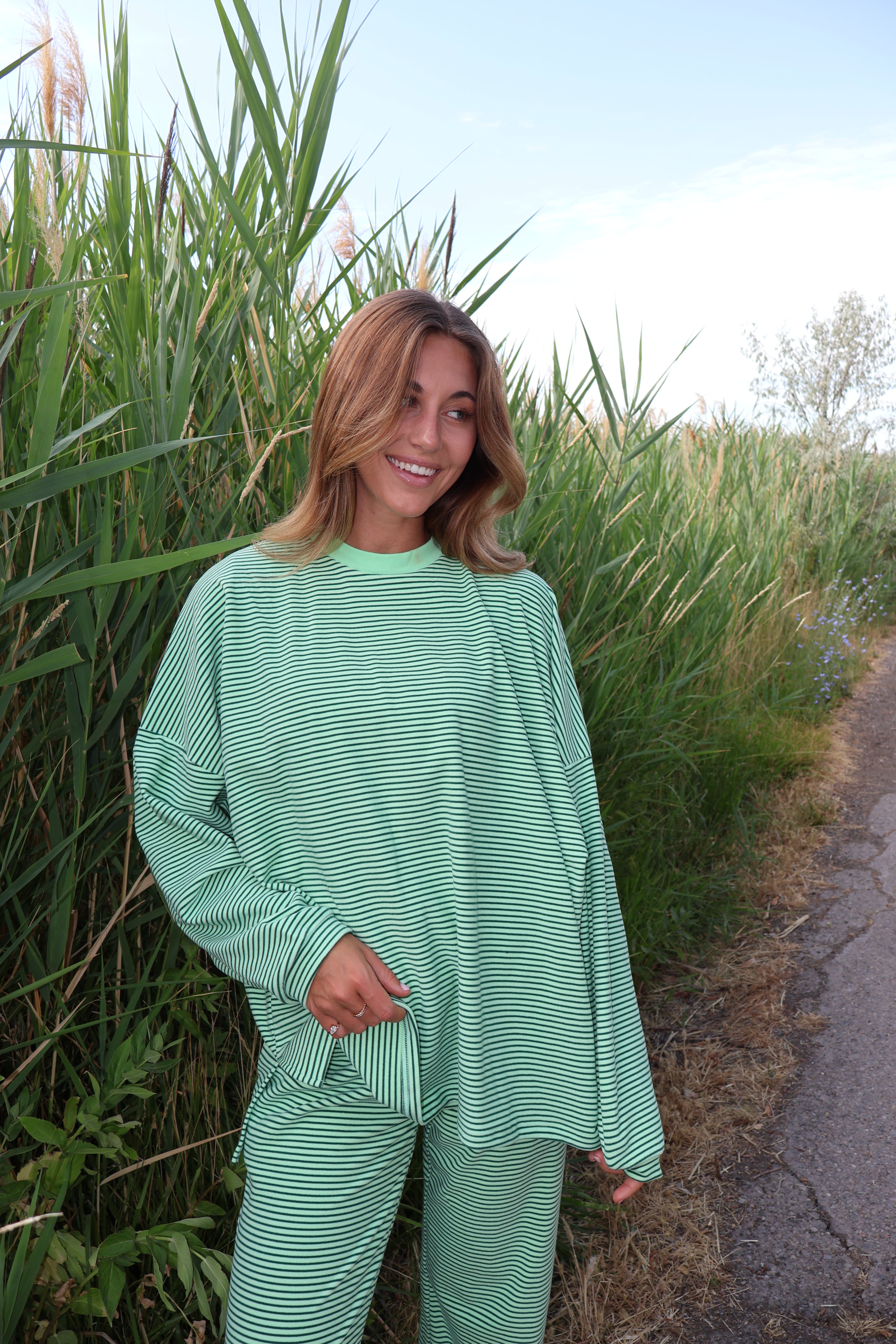 Porter Fleece Stripe Long Sleeve