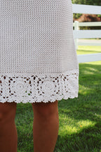 Tera Crochet Dress in Natural