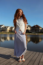Lyla Gingham Maxi Skirt