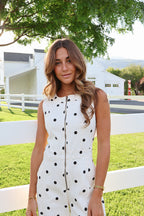 Dotted Zip Front Overalls