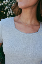 Sweetheart Ribbed Tee