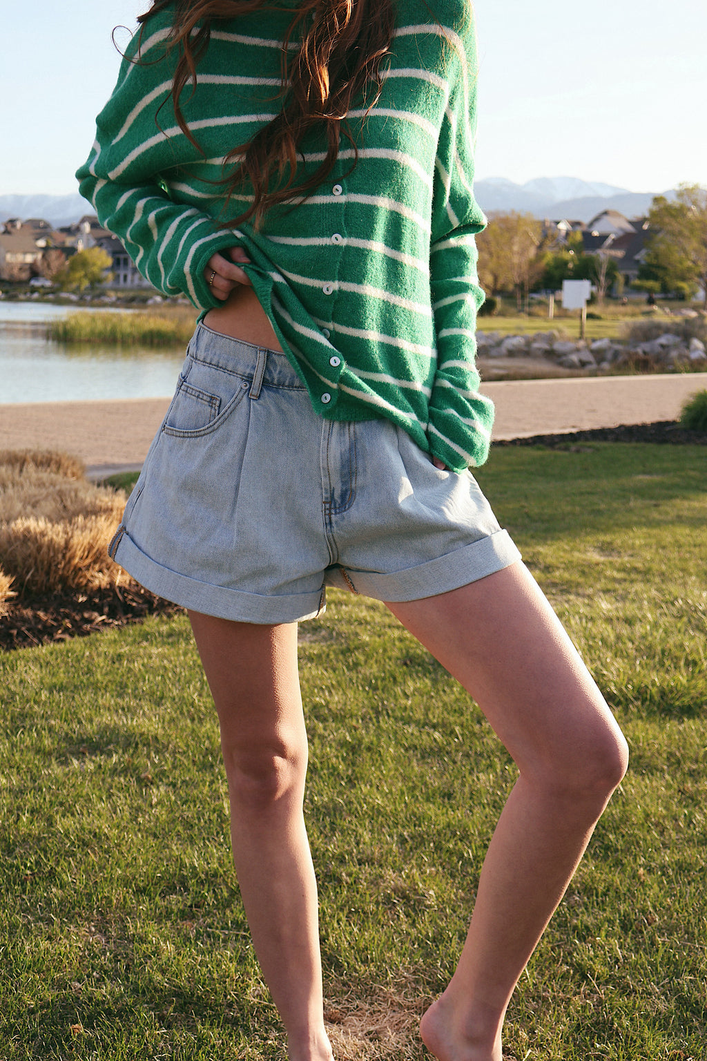 Brighton Cuffed Denim Shorts