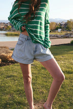 Brighton Cuffed Denim Shorts
