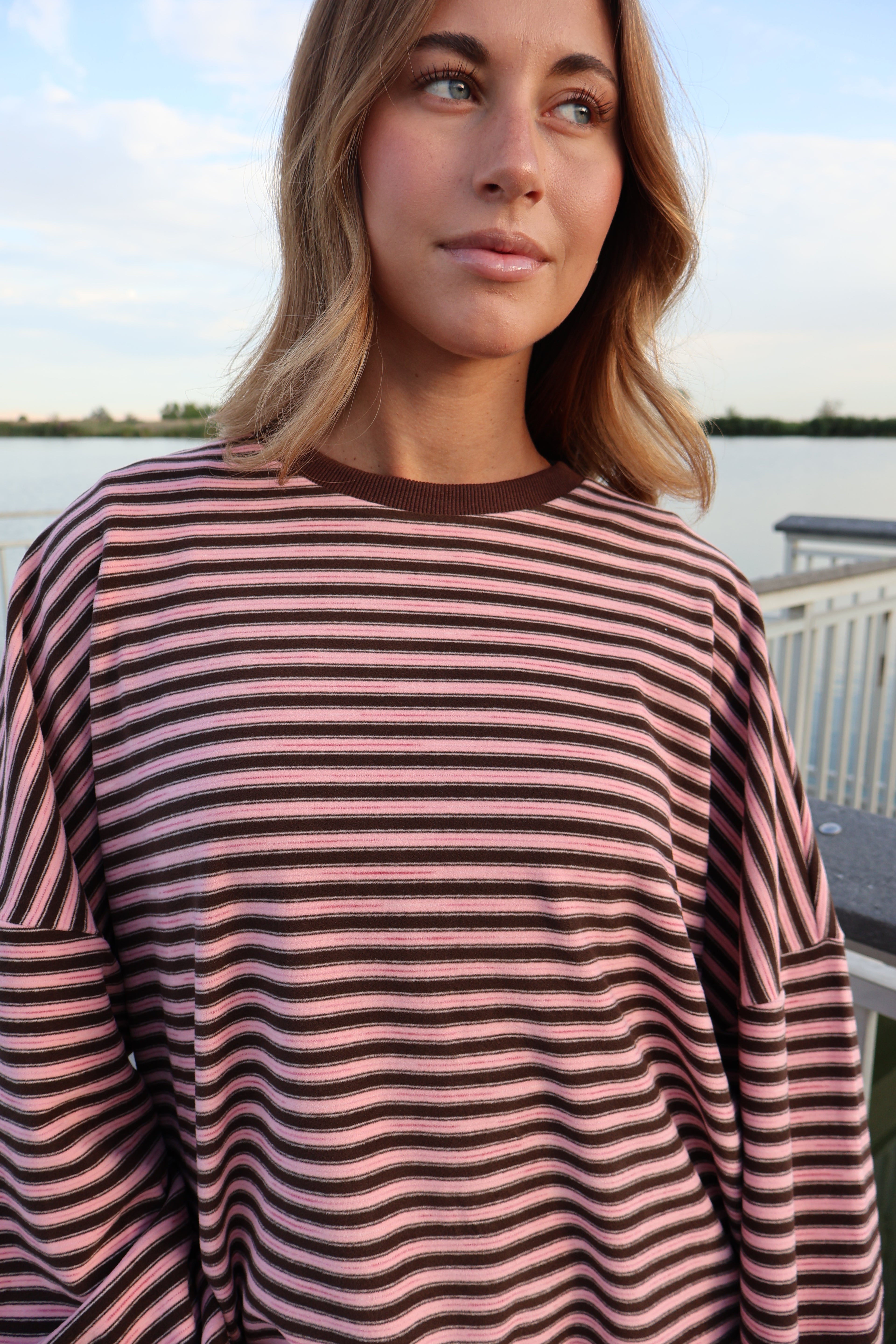 Cameron Fleece Stripe Pullover