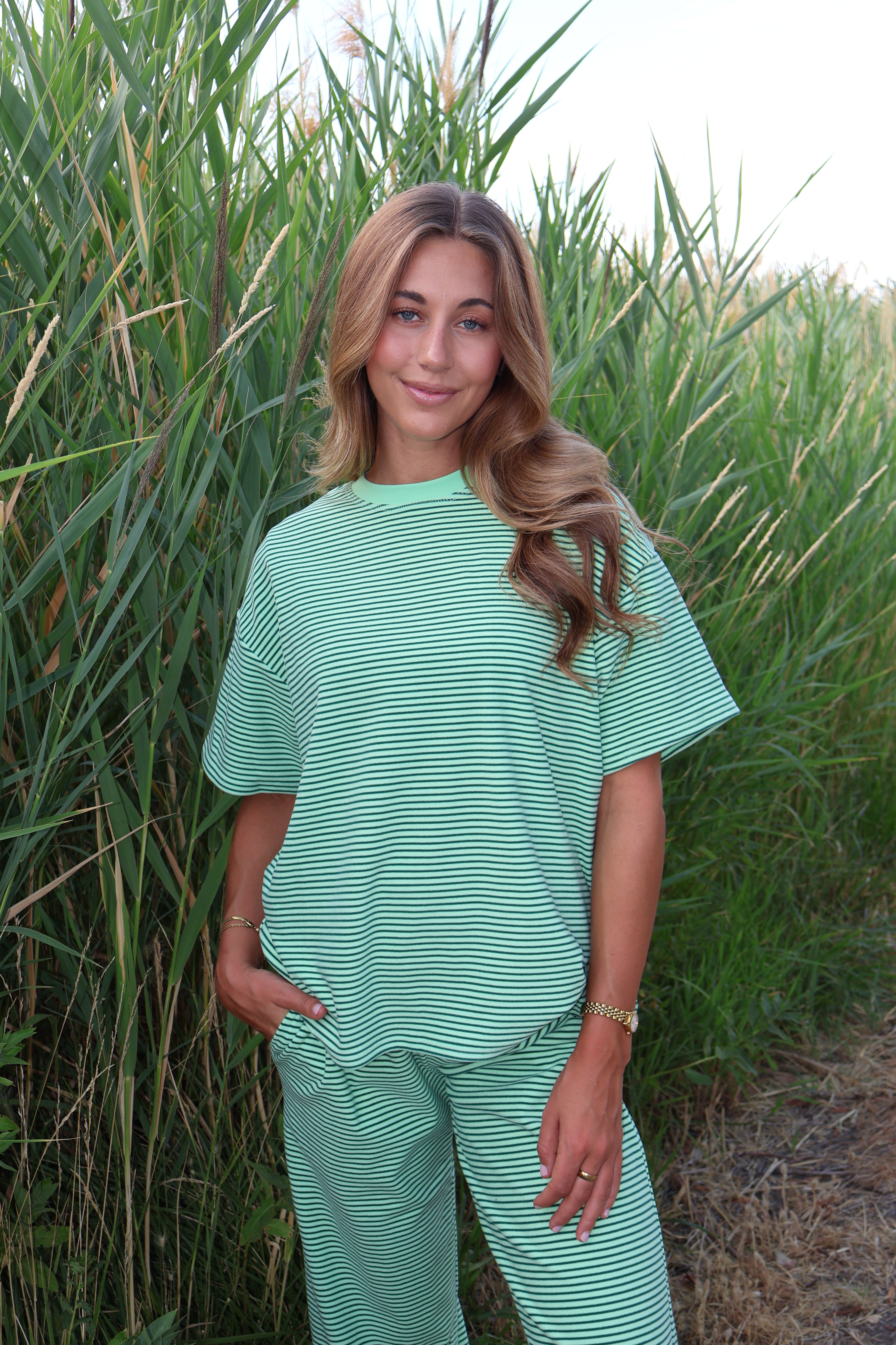 Porter Fleece Stripe Tee