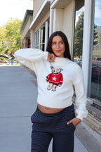 Teddy Bear Sweater in Ivory
