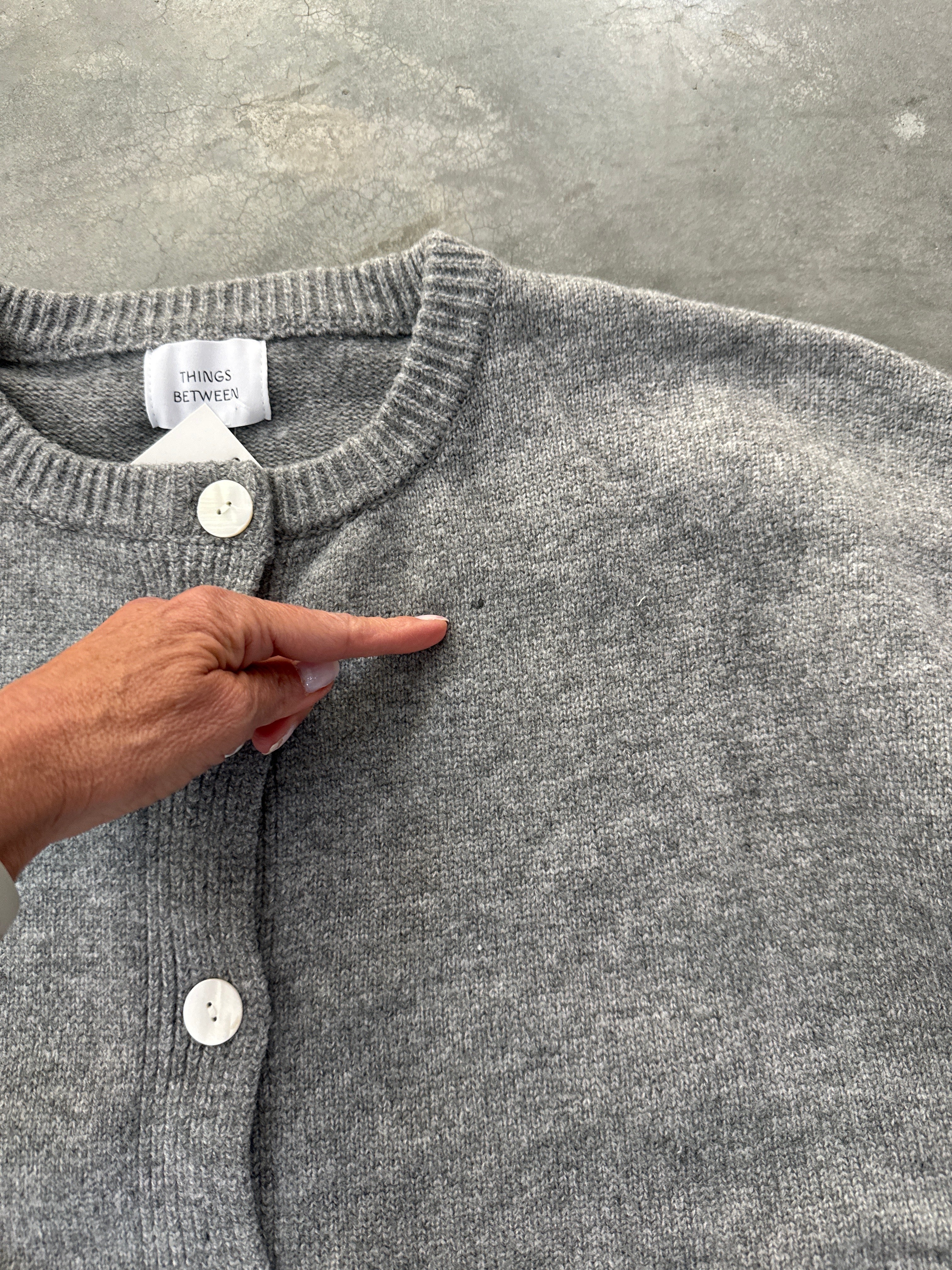 FINAL SALE - FLAWED Julia Cardigan in Grey - M/L