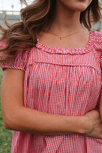 Teddy Gingham Ruffle Dress