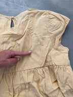 FINAL SALE - FLAWED Ellie Ruched Blouse in Butter Yellow - Medium