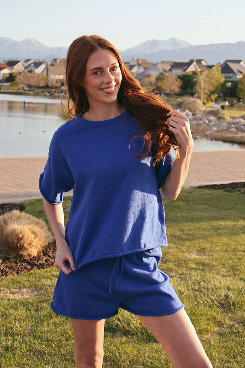 Andie Pointelle Knit Top