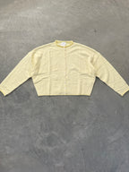 FINAL SALE - FLAWED Stripe Piper Cardigan in Butter - Large