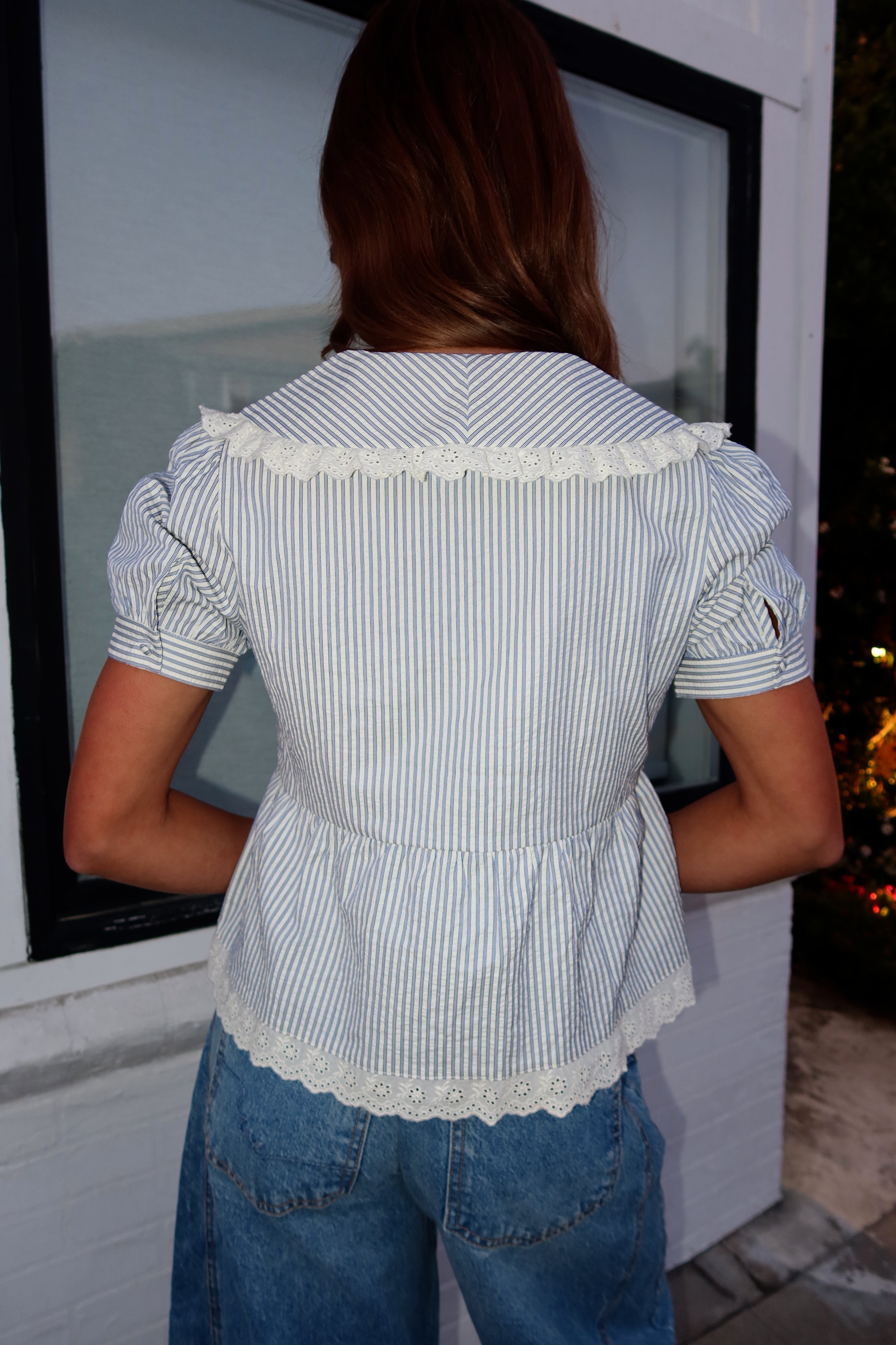 Stripe Sailor Top in Blue