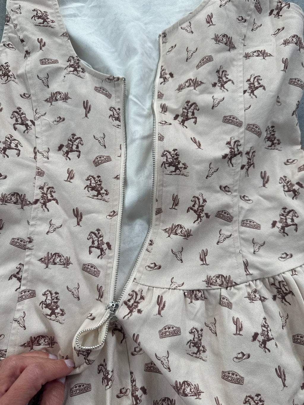 FINAL SALE - FLAWED Rodeo Print Dress - Medium