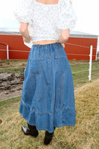 Tulsa Denim Skirt in Medium Wash