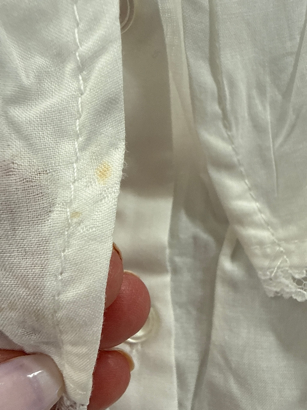 FINAL SALE - FLAWED Daphne Cotton Blouse in White - Medium