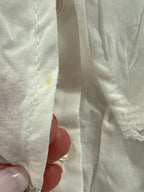 FINAL SALE - FLAWED Daphne Cotton Blouse in White - Medium