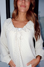 Cherie Polka Dot Ruffle Top