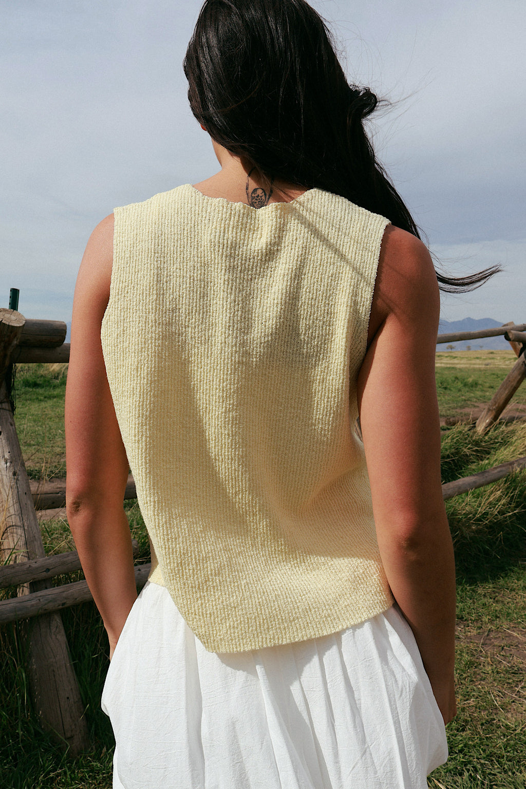 Rae Knit Tank in Butter Yellow