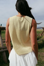 Rae Knit Tank in Butter Yellow