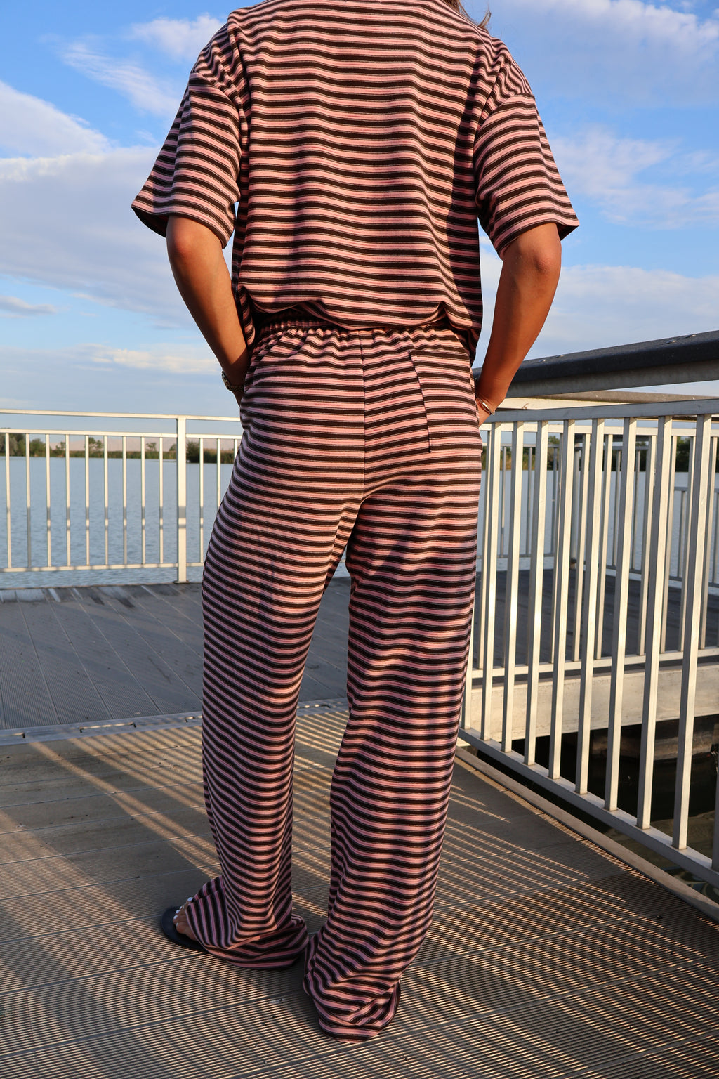 Cameron Fleece Stripe Pants