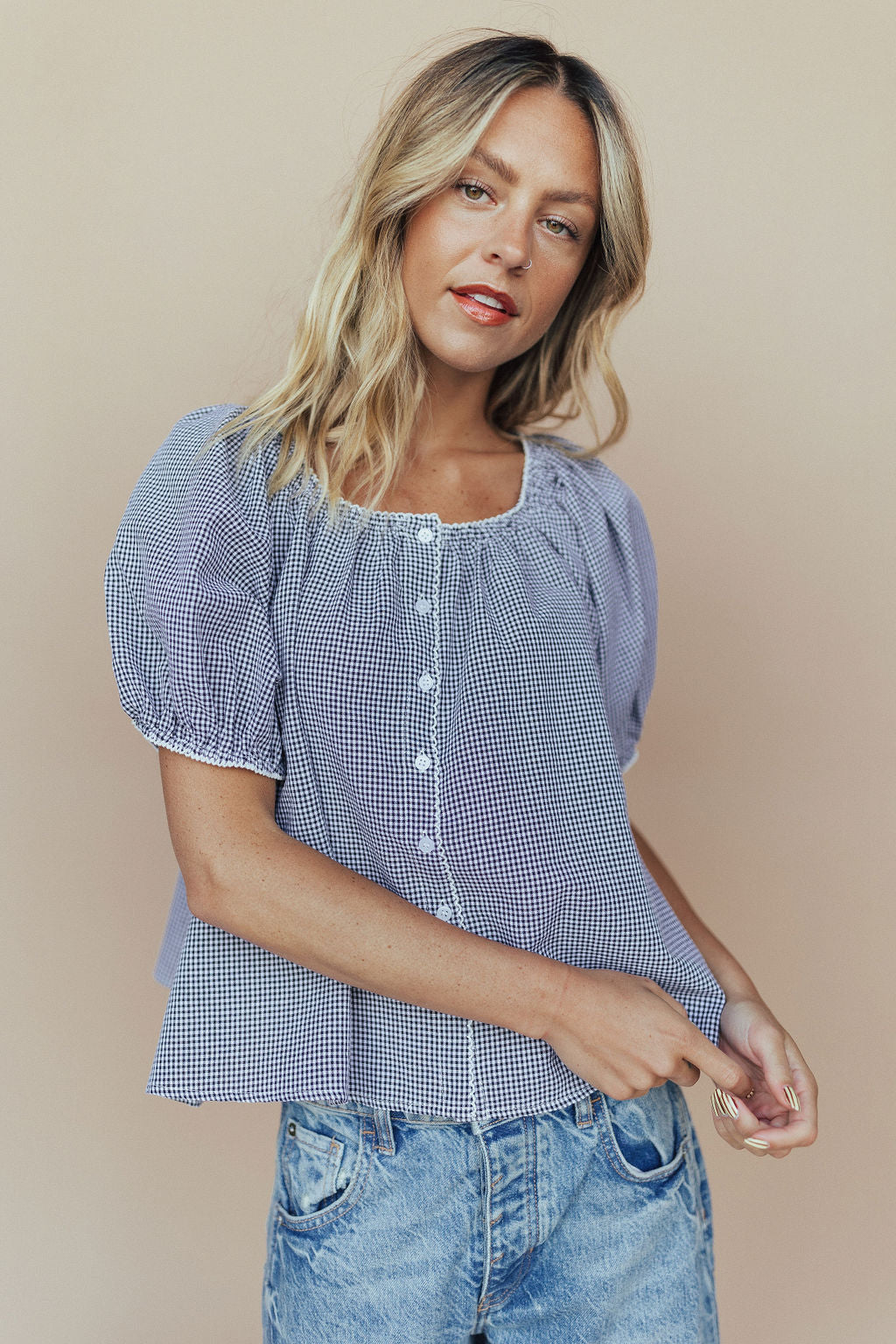 Eliza Gingham Blouse Main image