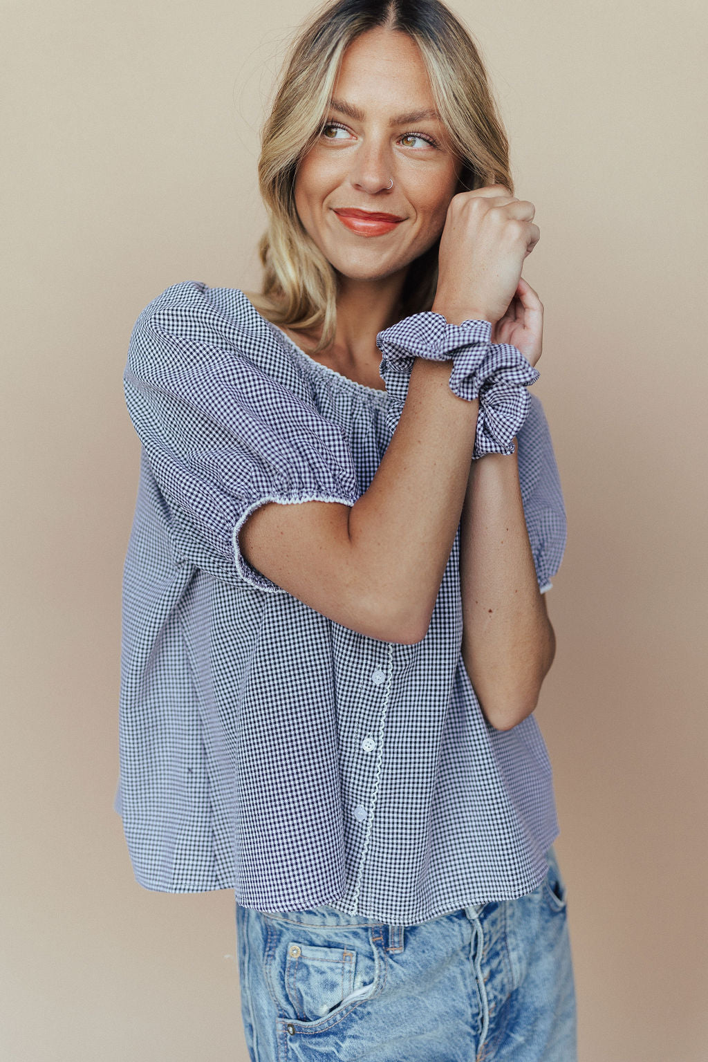 FINAL SALE - Eliza Gingham Scrunchie