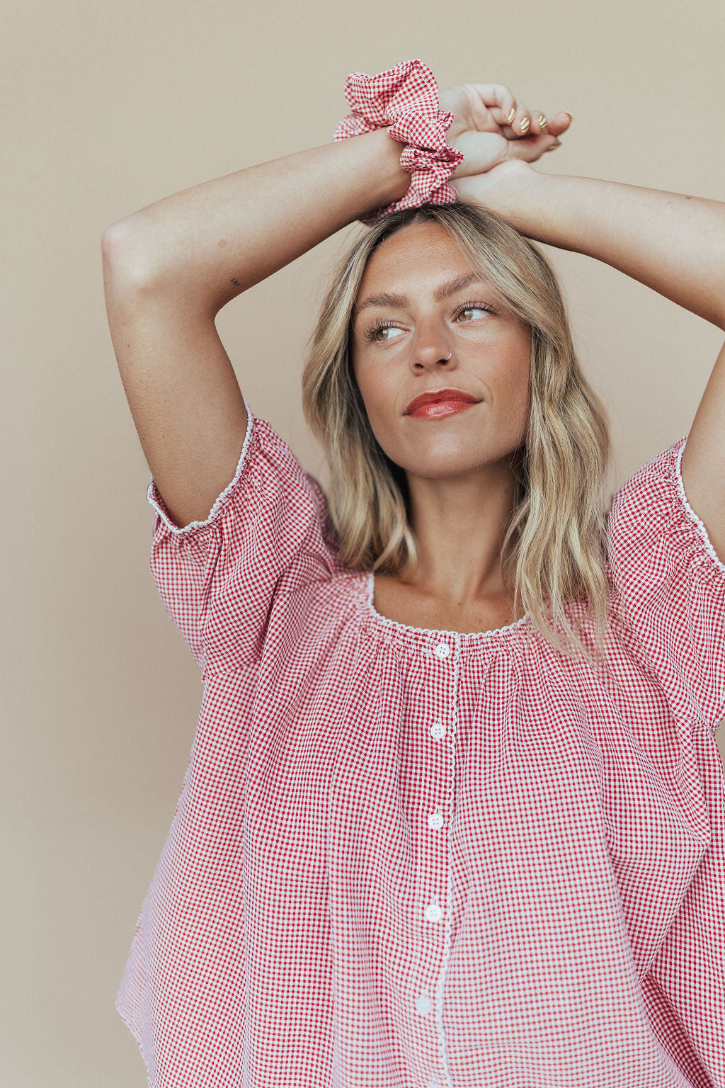 FINAL SALE - Eliza Gingham Scrunchie