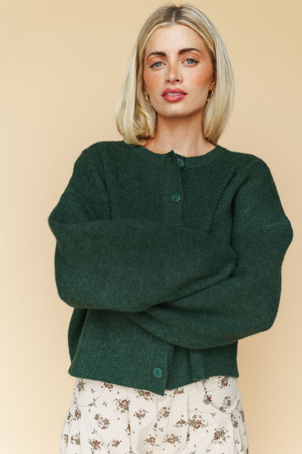 Maren Cardigan in Forest Green