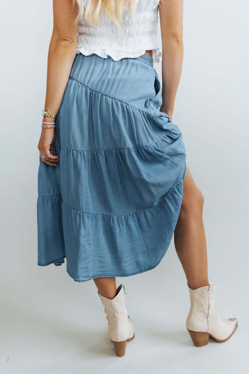 Layla Chambray Skirt – Henly Layla Chambray Skirt – Henly