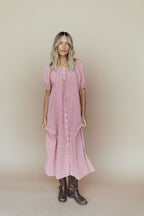 Eliza Gingham Maxi Dress in Red