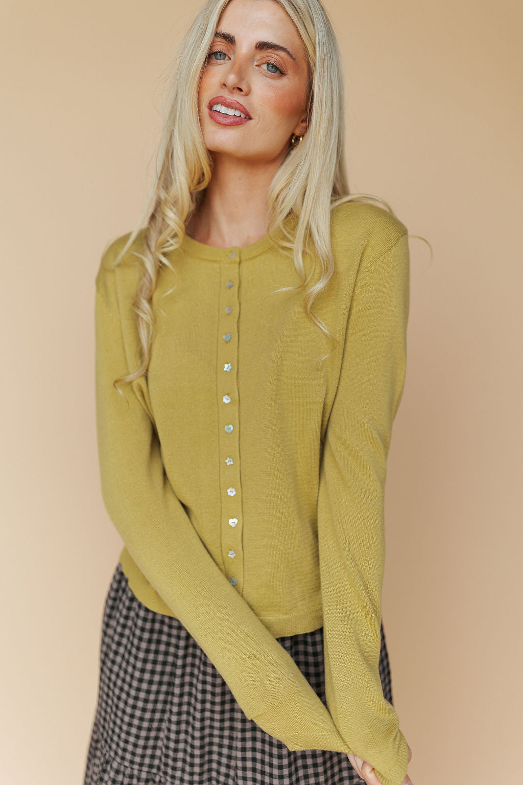 FINAL SALE - Blythe Cardigan in Chartreuse