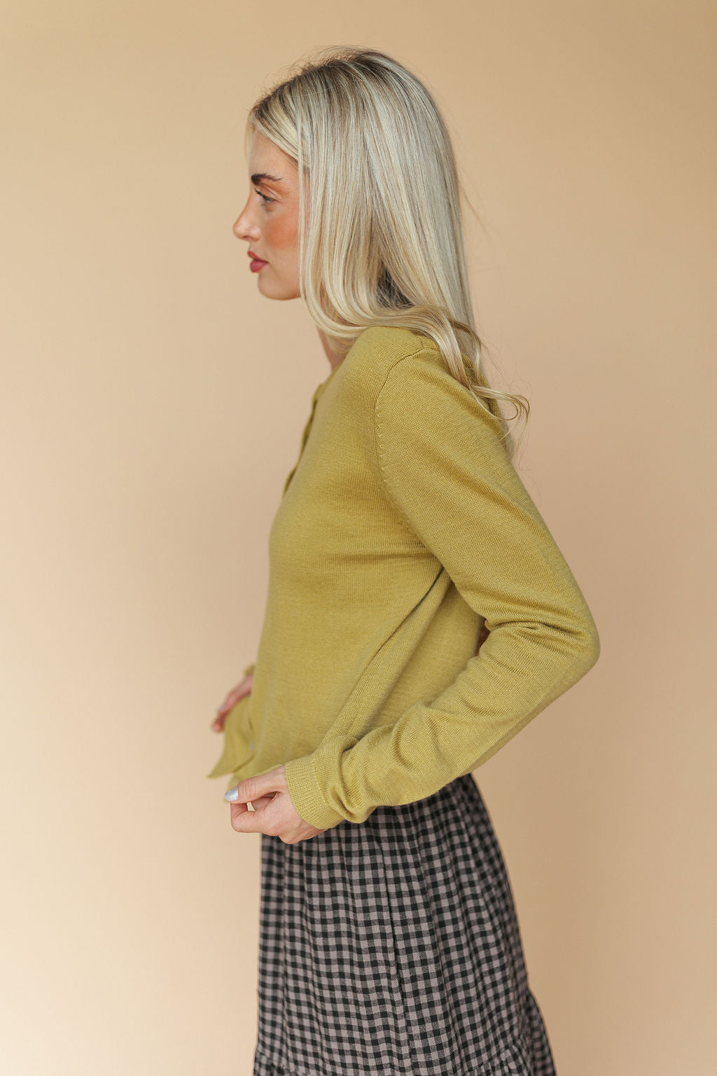 FINAL SALE - Blythe Cardigan in Chartreuse