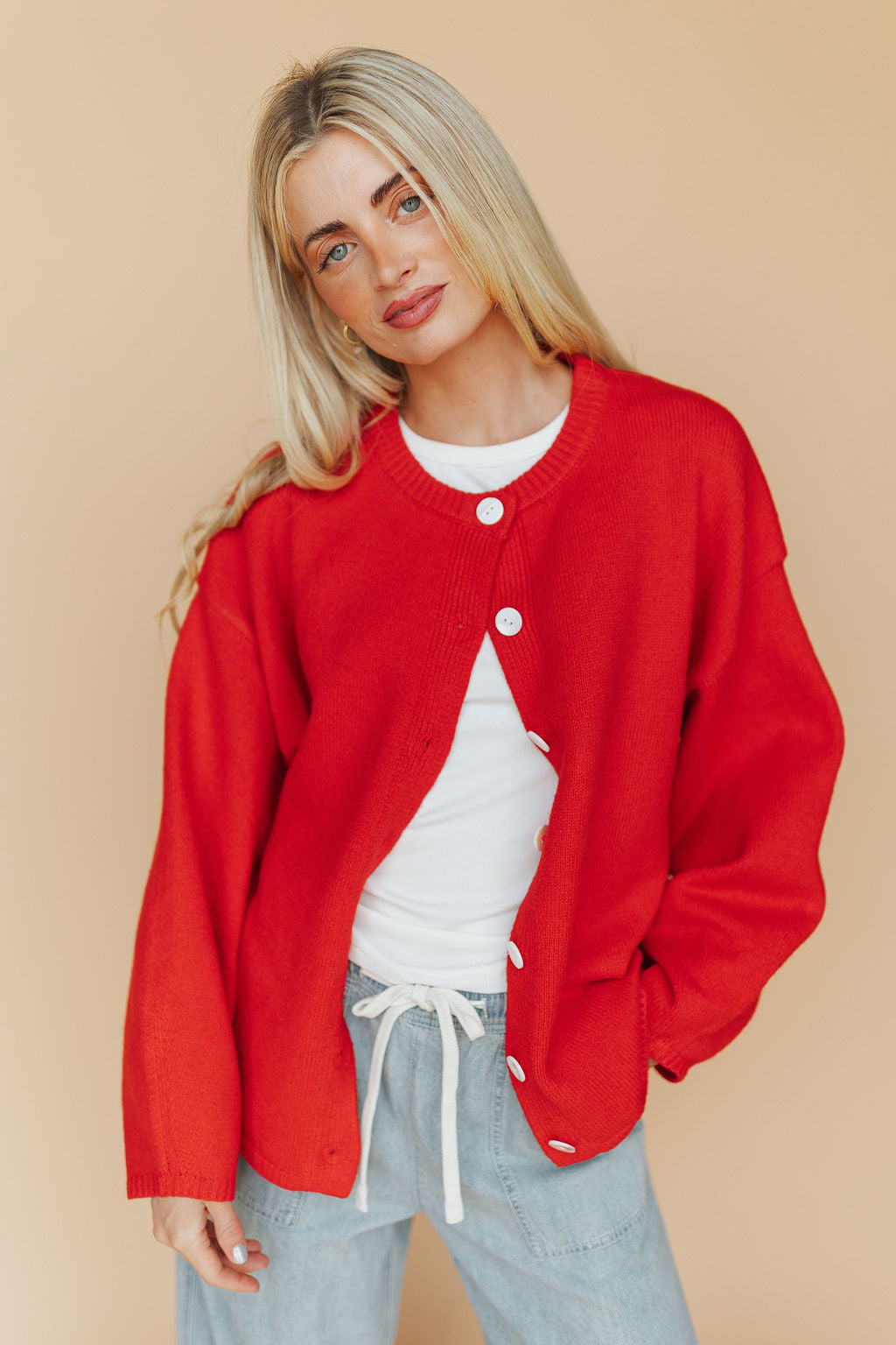 Julia Cardigan in Red Main image