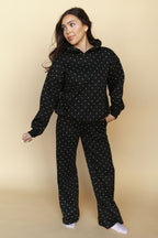 Spot On Polka Dot Hoodie in Black