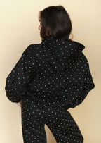 Spot On Polka Dot Hoodie in Black