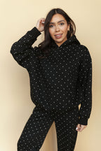 Spot On Polka Dot Hoodie in Black