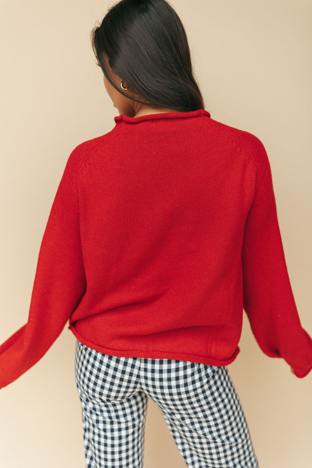 Banana Knit Sweater in Red