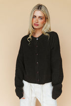 Maren Cardigan in Chocolate Brown