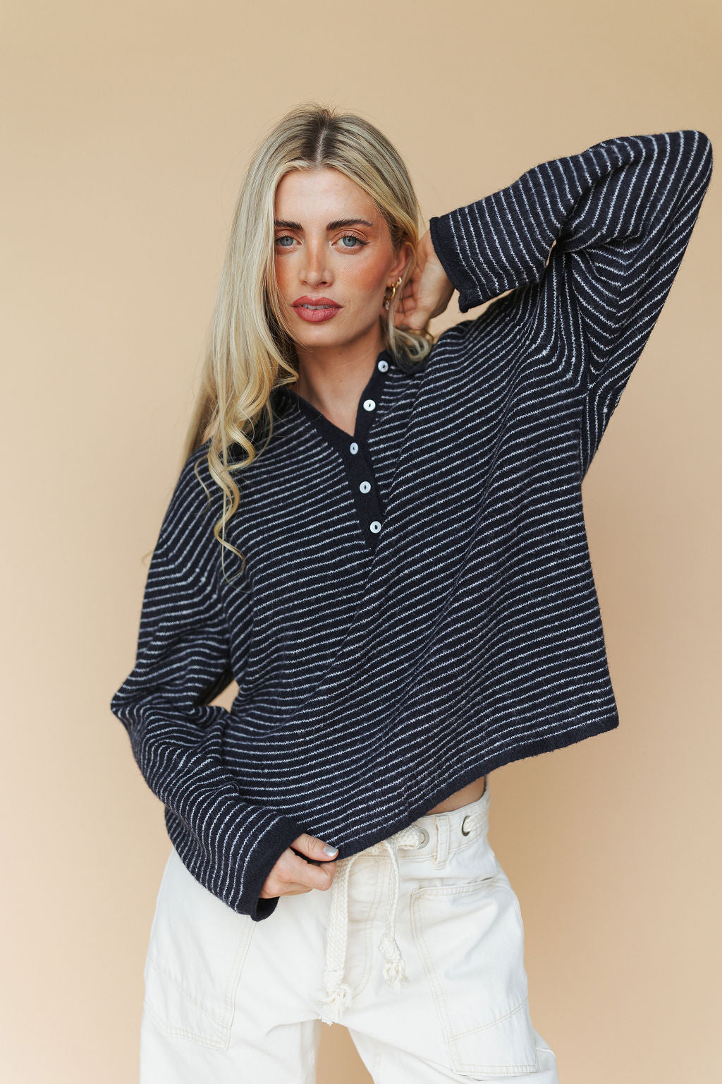 RRL STRIPE HENLEYNECK ストライプ ヘンリーネック RRL STRIPE HENLEYNECK ストライプ ヘンリーネック